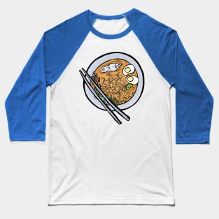 Otter Swimming in Ramen Baseball T-Shirt